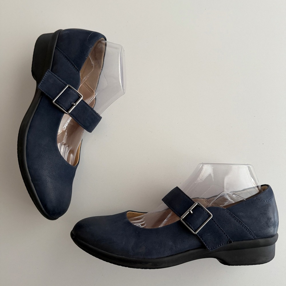 Dansko EUC Colette Mary Jane Burnished Navy Nubuck Comfort Shoes EU 40 US 9 9.5